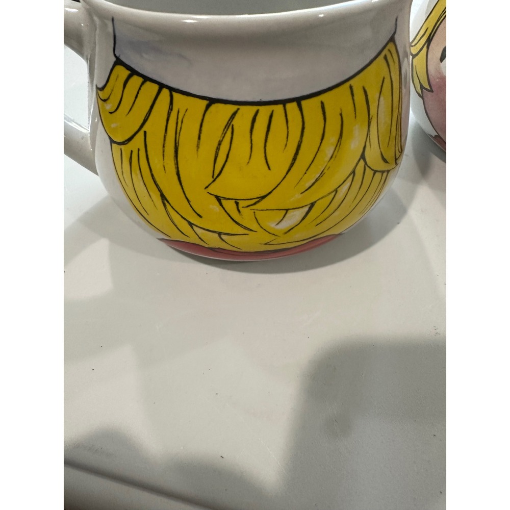 Vintage 1998 Campbells Soup Kids Ceramic Mugs Set of 2 Houston Harvest Retro - Picture 3 of 7